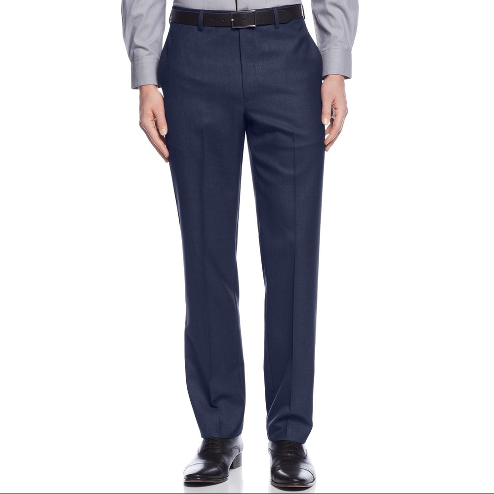 Calvin Klein Slim-Fit Dress Pants - Navy 32/32